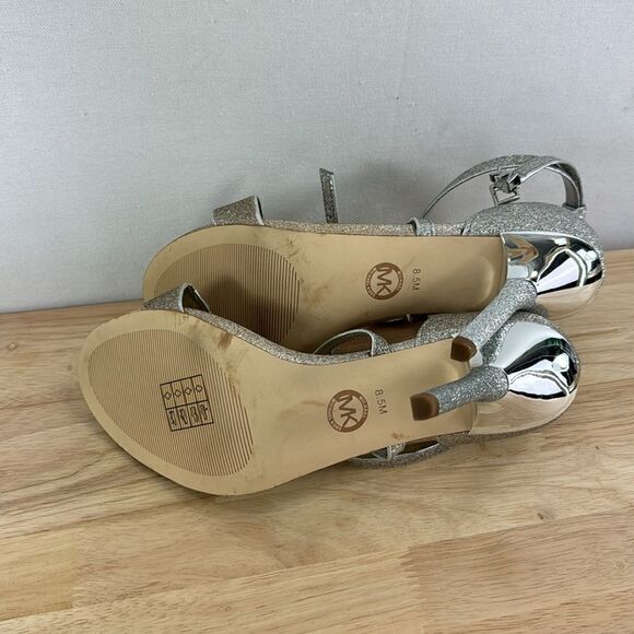 Michael Kors Astrid Stiletto Dress Heels- Two Tone Silver Pale Gold- Size 8.5M- - Picture 6 of 6